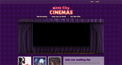 Desktop Screenshot of kingcitycinemas.com