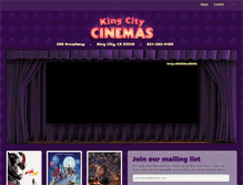 Tablet Screenshot of kingcitycinemas.com